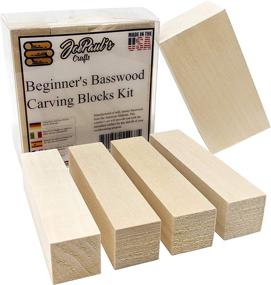 img 4 attached to Basswood Carving Kit - Premium Quality Wood Blocks for Whittling - 🪵 Includes Two Soft Wood Blank Sizes - Made in the USA for Incredible Value