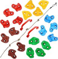 🧗 outdoor playground climbing handles with knotted design for enhanced grip logo