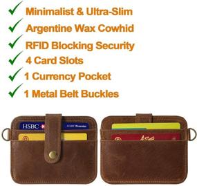 img 3 attached to BULLOCK LEATHER Women's Minimalist Wallets with RFID Blocking Technology: Perfect Complement to Handbags & Wallets