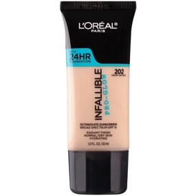 img 4 attached to L'Oreal Paris Makeup Infallible Up to 24HR Pro-Glow Foundation, 202 Creamy Natural, 1 fluid ounce