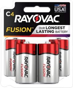 img 4 attached to Rayovac Fusion C Batteries: Powerful Premium Alkaline C Cell Batteries (Pack of 4)