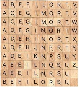img 2 attached to 🔠 Premium Wooden Scrabble Tiles Letters - Complete Set for Word Game Enthusiasts