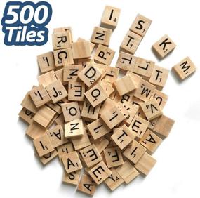img 4 attached to 🔠 Premium Wooden Scrabble Tiles Letters - Complete Set for Word Game Enthusiasts