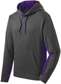img 2 attached to DRIEQUIP Sport Wick Colorblock Pullover M Black DeepRed Men's Clothing and Active