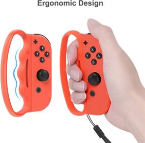 img 1 attached to Enhanced Boxing Grip for Joy Con & OLED Model Fitness Game: Fit Boxing Clasp Accessories for Nintendo Switch (Blue and Red, 2 Packs)