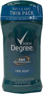 💦 degree antiperspirant dry protection twin pack - cool rush 2.7oz (pack of 2): sweat-free confidence in a cooling rush! logo