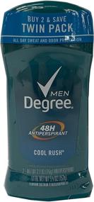 img 2 attached to 💦 DEGREE Antiperspirant Dry Protection Twin Pack - Cool Rush 2.7oz (Pack of 2): Sweat-free Confidence in a Cooling Rush!