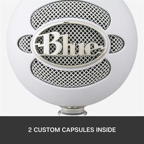 img 2 attached to 🎙️ Синий микрофон USB Blue Snowball для ПК и Mac - подкастинг, гейминг, стриминг, запись микрофона - одновременная/кардиоидная конденсаторная (текстурный белый)