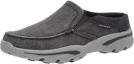 skechers creston slip canvas loafer: стильная и комфортная обувь для мужчин с дизайном лоферов и без шнуровки логотип