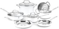 набор из 11 предметов cuisinart chef's classic stainless color series в белом цвете логотип