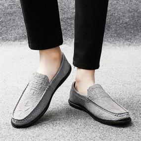 img 3 attached to 👞 Boleone Grey Print Casual Loafer Men's Shoes (Size 43) - 5686838