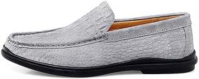 img 1 attached to 👞 Boleone Grey Print Casual Loafer Men's Shoes (Size 43) - 5686838