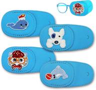 🔵 blue 4-piece astropic left eye patches for kids glasses - enhance seo logo