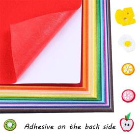 img 2 attached to Caydo 30-Piece Adhesive Backed Felt Fabric Sheets, 8x12 inches, Assorted Colors for Sewing and DIY Crafts