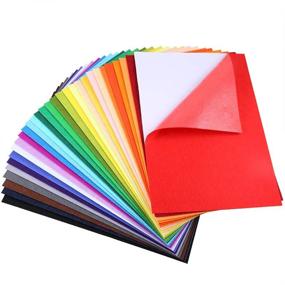 img 4 attached to Caydo 30-Piece Adhesive Backed Felt Fabric Sheets, 8x12 inches, Assorted Colors for Sewing and DIY Crafts