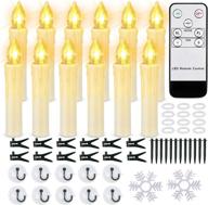 12 flameless led window candles, battery-operated flickering taper candles with remote timer for christmas tree, home decorations, holidays, parties - harry potter inspired логотип