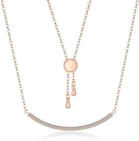 img 4 attached to 💎 Dainty Pendant Necklace from Giftjews: Elegant Jewelry for Girls