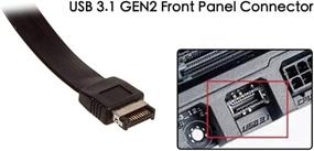 img 1 attached to EZDIY-FAB USB 3.1 гнездо передней панели для удлинителя женского разъема USB-C типа С - кабель длиной 15 дюймов/45 см (скорость 10 Гбит/с)