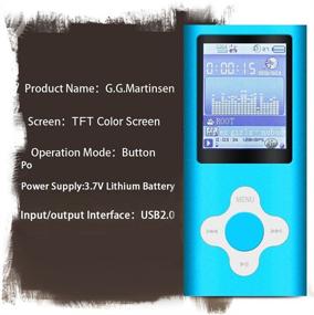 img 2 attached to 🎧 G.G.MartinsenVersatile MP3/MP4 Player: Micro SD Card, Photo Viewer, Mini USB Port, 1.8 LCD, Digital Music & Video Player (Blue)