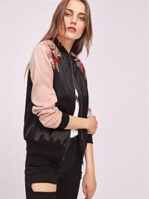 img 1 attached to Floerns Womens Casual Embroidered Floral Women's Clothing and Coats, Jackets & Vests