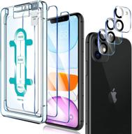 📱 ultimate protection bundle for iphone 11 (6.1-inch) – 6 pack lk screen protector + camera lens protector set, tempered glass, case friendly, easy-installation tool, 9h hardness logo