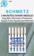 microtex sharp machine needles size pkg sewing logo