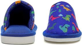 img 2 attached to MEMON Boys' Cartoon Dinosaur Slippers - ME2105 Dino1 Purple, Size 9 - Shoes and Slippers