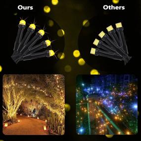 img 2 attached to 🌟 121ft Solar String Lights with 350 LED, 8 Modes, Waterproof Fairy Lights for Christmas, Patio, Garden, Party, Holiday Decorations - Warm White