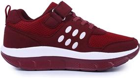 img 2 attached to DADAWEN Platform Sneakers Comfortable Lightweight Women's Shoes