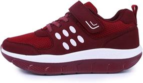 img 3 attached to DADAWEN Platform Sneakers Comfortable Lightweight Women's Shoes