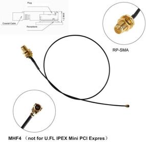 img 3 attached to 📶 High Gain Dual Band WiFi Antenna & MHF4 IPEX 4 to RP SMA Cable for NGFF M.2 AX200 9260 WiFi Card - Ideal for Wireless Routers, PC, Repeater, Desktop, FPV UAV Drones