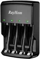 🔋 rayhom battery charger for aa and aaa ni-mh ni-cd rechargeable batteries logo