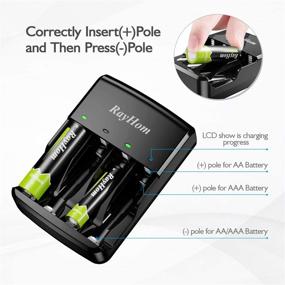 img 2 attached to 🔋 RayHom Battery Charger for AA and AAA Ni-MH Ni-CD Rechargeable Batteries