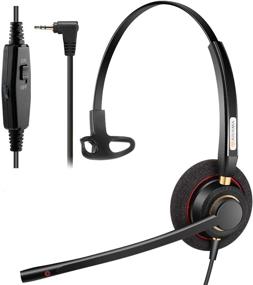 img 4 attached to 🎧 Corded Phone Headset RJ9 with Noise Canceling Mic - Compatible with Polycom, Mitel, Plantronic, Nortel, Shoretel, Aastra, Avaya, Lucent Landline Phones
