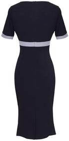 img 1 attached to 👗 HOMEYEE Women's UB220 Elegant Sweetheart Neck High Waist Career Dress: A Timeless and Sophisticated Choice for Professional Women