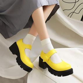 img 3 attached to CYNLLIO Women's Vintage Harajuku Platform Pumps - Retro Shoes for Women