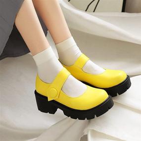 img 1 attached to CYNLLIO Women's Vintage Harajuku Platform Pumps - Retro Shoes for Women