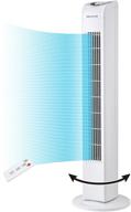 30-inch bladeless tower fan - free village jtf-03r: portable tower fan with remote, 7.5 hours timer, 70° oscillation, compact size, 3 modes, 3 speed settings - safe for kids and pets, white logo