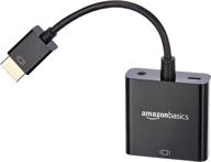 🔌 высококачественный адаптер hdmi к vga с покрытием из золота и аудиовыходом - amazon basics логотип