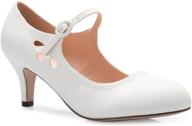 👠 olivia women's round toe kitten heel shoes and pumps logo