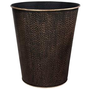 img 4 attached to Blue Donuts 6 Liter Stainless Steel Wastebasket for Bedroom, Bathroom, Trash Can (Bronze)