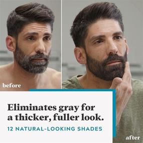 img 3 attached to 🧔 Just For Men Mustache & Beard, Beard Coloring for Gray Hair with Brush – Easy Application, Biotin, Aloe & Coconut Oil for Healthy Facial Hair - Medium-Dark Brown, M-40, 3 Pack