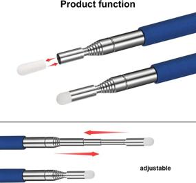img 2 attached to 📏 Enhance Classroom Teaching with 4-pc Retractable Teacher Pointer Set, 6 Extra Felt Nibs, and Extendable Design (39 Inches)