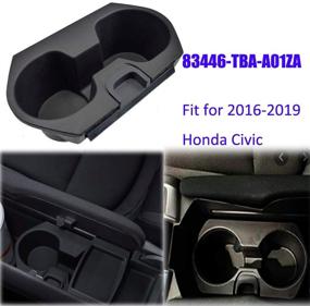 img 3 attached to 🚗 Адаптер держателя чашек для Honda Civic 2016-2019 | Замена 83446-TBA-A01ZA | Расширитель адаптера для вставки держателя чашек в автомобиль - черный (1 шт)