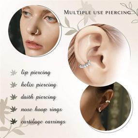 img 3 attached to 💎 Thunaraz Stainless Cartilage Earring: A Stylish Piercing Choice for Women's Jewelry and Body Accessories