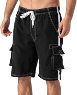 faskunoie swimming shorts short pockets logo