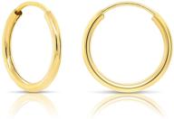 💍 10-18mm round endless hoop earrings in 14k yellow gold logo