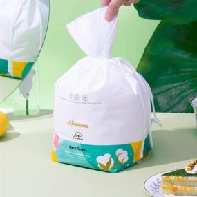 img 2 attached to 🌼 Honeymate Cotton Face Towels: 90 Count Ultra Soft Extra Thick Disposable Facial Tissues for Sensitive Skin - Ideal as Cleansing Towelettes and Makeup Remover