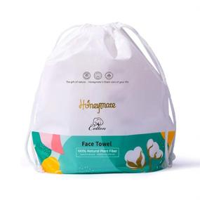 img 4 attached to 🌼 Honeymate Cotton Face Towels: 90 Count Ultra Soft Extra Thick Disposable Facial Tissues for Sensitive Skin - Ideal as Cleansing Towelettes and Makeup Remover