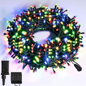 img 4 attached to 🎄 FORSPARK 105Ft 300 LED Multicolor Outdoor Christmas String Lights - LED Christmas Tree Fairy Twinkle Lights for Indoor and Outdoor Decor, Perfect for Halloween, Garden, Patio, Wedding, Party, and Holiday